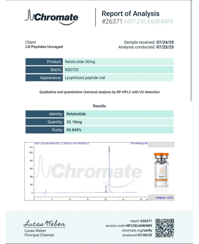 lili peptides certificate 5