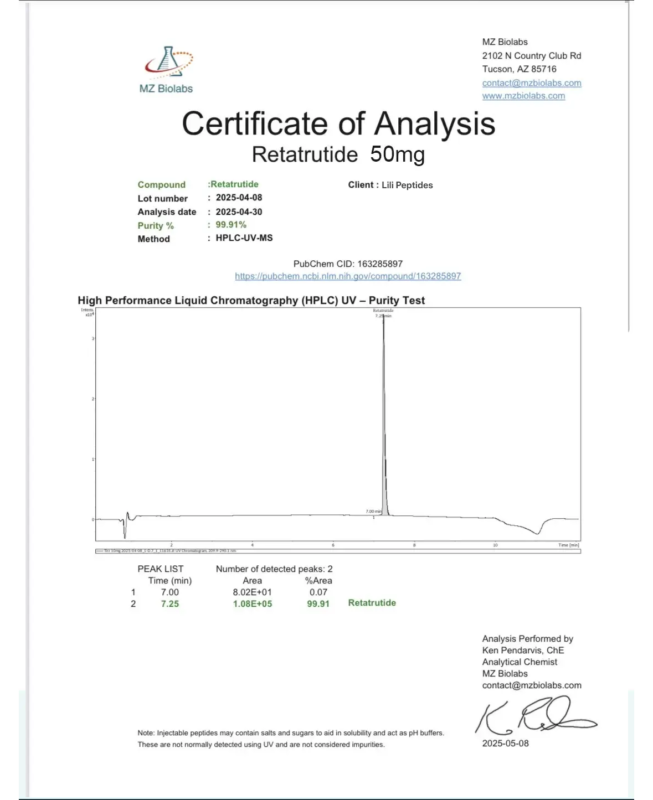 lili peptides certificate 4
