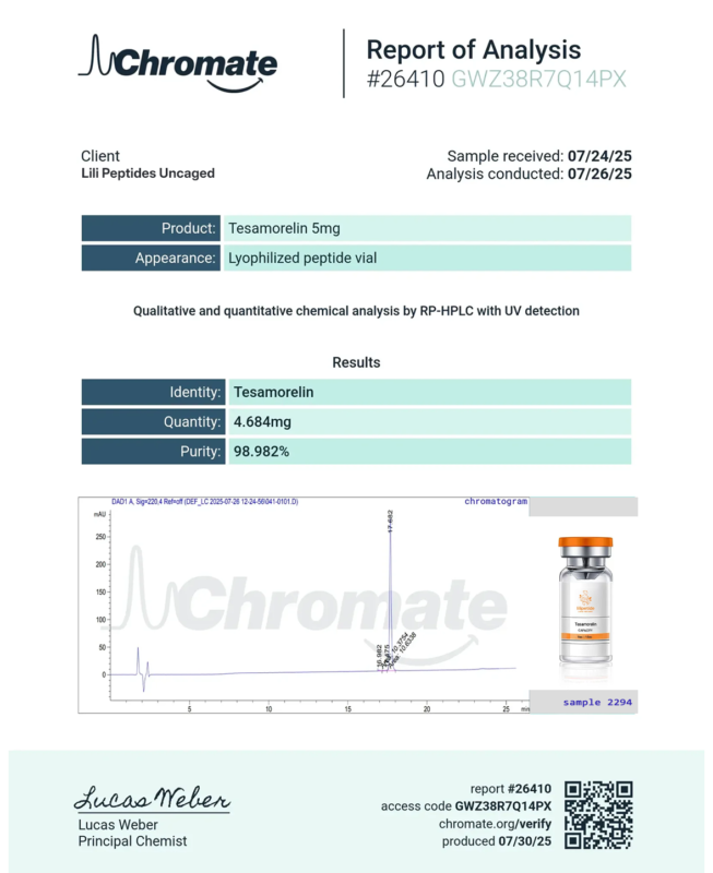 lili peptides certificate 1